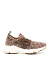 Tod's Slip-on Sneakers Featuring Knitted Upper In Brown