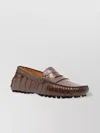 Tod's Loafers Crocodile Print Rubber Sole In Red