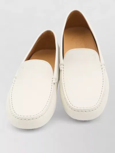 Tod's Loafers Gommino Style Calfskin Sole Detail In Neutral