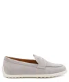 Tod's Lace-up Suede Almond Toe Rubber Sole Shoes In Grey