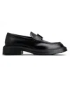 Tod's Logo-plaque Leather Loafers In Black