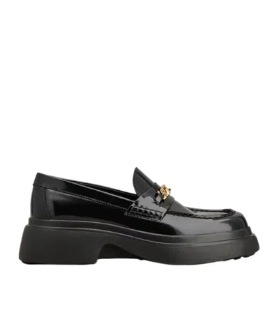 Tod's Loafers In Leather In Black