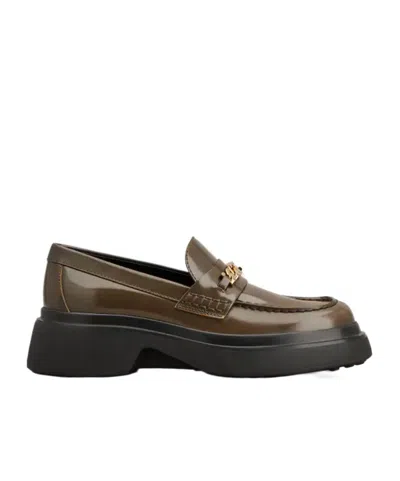 Tod's Loafers In Leather In Brown