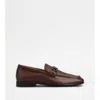Tod's Loafers In Leather In Brown