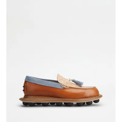 Tod's Loafers In Leather In Multi