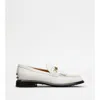 Tod's Loafers In Leather With Fringes In White