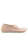 Tod's Gommino Bubble Suede Driving Shoes In Pink