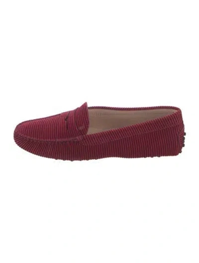 Pre-owned Tod's Loafers In Red