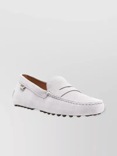 Tod's Loafers Suede Calfskin Rubber Outsole In White