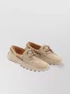 Tod's Loafers Suede Metal Eyelets In Brown