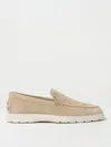 Tod's Ridged-sole Suede Loafers In Beige