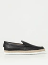 Tod's Panelled Leather Loafers In Black