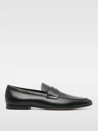 Tod's Leather Loafers In Black