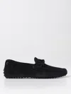 Tod's Black Black Gommini Nubuck Driving Shoes In Schwarz