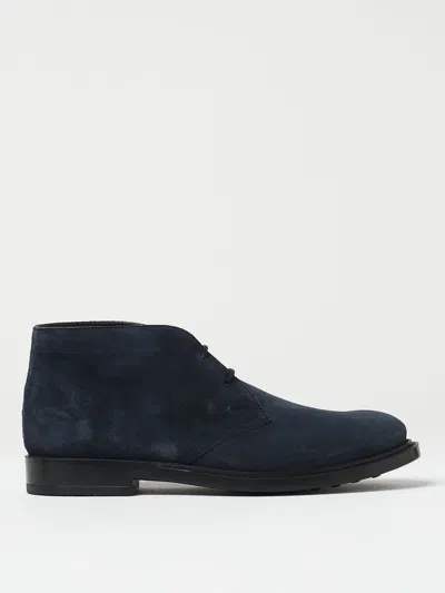 Tod's Suede Desert Boots In Blau