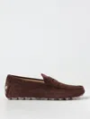 Tod's Man Loafers Chocolate Brown Size 7.5 Leather In Braun