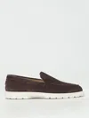 Tod's Slipper Suede Loafers In Dark