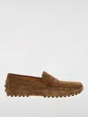 Tod's Gommino 22l Walnut Suede Loafer In Earth