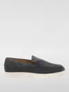 Tod's Mens Tods Ibrido Almond-toe Suede Loafers In Grey
