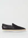 Tod's Panelled Leather Loafers In Navy