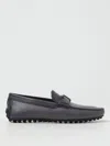 Tod's Man Loafers Lead Size 7 Leather In Smoke Grey