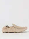 Tod's Suede Slippers In Beige