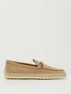 Tod's Braided Detail Suede Loafers With Golden Knot In Brown
