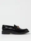 Tod's Polished Leather Loafers With Decorative Emblem In Black
