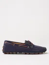 Tod's 'gommino' Blue Loafers With Woven Tie In Blue
