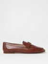 Tod's T Ring Leather Loafers In Brown