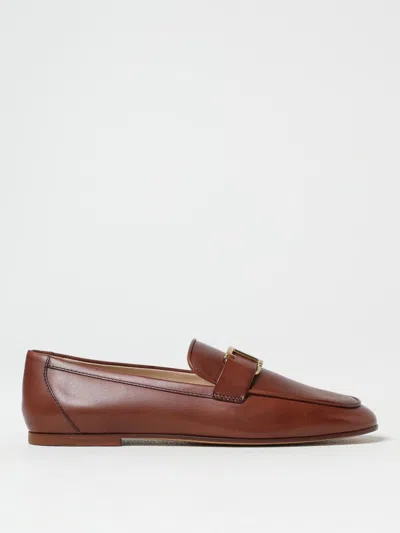 TOD'S LOAFERS TOD'S WOMAN COLOR BROWN,G44439032