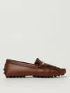 Tod's Gommino Embellished Fringed Leather Loafers In Brown