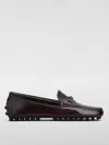Tod's 'gommino' Brown Loafers With Engraved Logo In Burgunderrot