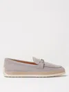 Tod's Suede Loafers In Grey