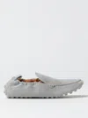 Tod's Light Gray Calfskin Women's Loafers In Grey