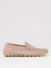 Tod's Gommino Suede Driving Shoes In Pink