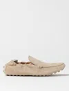 Tod's Pantofolina Beige Loafers With Pull-tab At The Heel In Leather Woman In Rope