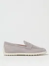 Tod's Lace-up Suede Almond Toe Rubber Sole Shoes In Violet