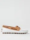 Tod's Woman Loafers White Size 8 Leather In White