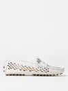 Tod's Gommino Cutout Leather Driving Shoes In White