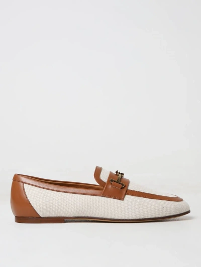Tod's Leather Loafers In White
