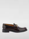 Tod's Loafers With Buckle And Golden Front In Weinrot