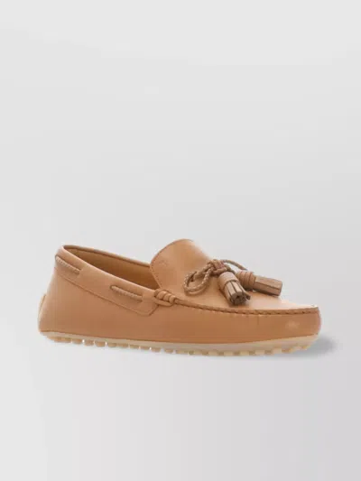Tod's Loafers With Braided Detail And Front Bow