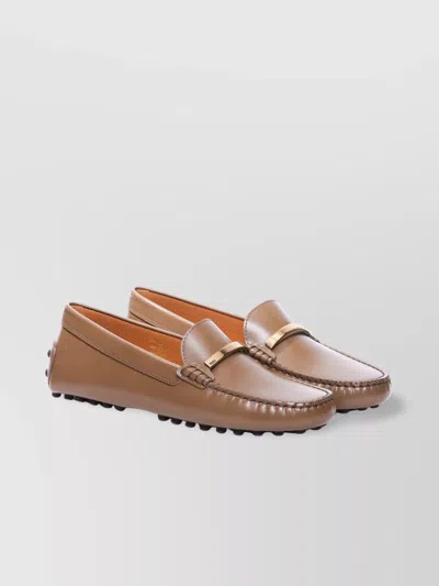 Tod's Loafers With Gommini On Sole And Stitch Detailing In Multi