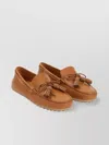 Tod's Loafers With Moc Toe And Tassel Detail In Brown