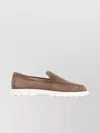 Tod's Loafers With Round Toe And Rubber Sole In White