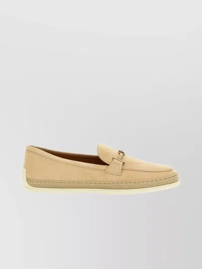 Tod's Loafers With Suede And Braided Detail