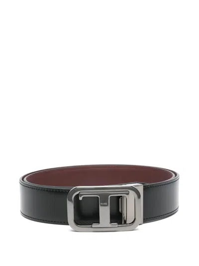 Tod's Logo-buckle Belt In Black