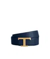 Tod's Logo-buckle Leather Belt In Black