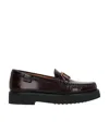 Tod's Logo-buckle Leather Loafers In Black